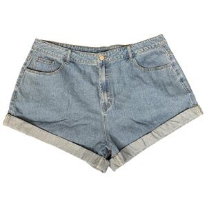 CIDER Jean Shorts Light Blue Denim Wash Size 2XL Rolled Cuff Classic Style